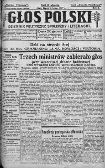 Głos Polski : dziennik polityczny, społeczny i literacki 11 luty 1927 nr 41