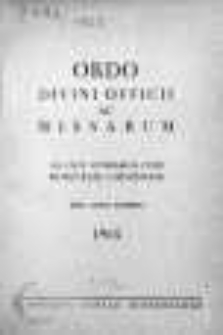 Ordo Divini Officii ac Missarum ad usum Vernerabilis Cleri Dioecesis Lodzensis pro Anno Domini 1965