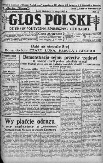 Głos Polski : dziennik polityczny, społeczny i literacki 13 luty 1927 nr 43
