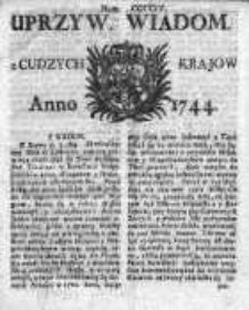 Uprzywilejowane Wiadomości z Cudzych Krajów 1744, Nr 404