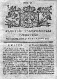 Wiadomości Uprzywilejowane Warszawskie 1763, Nr 26