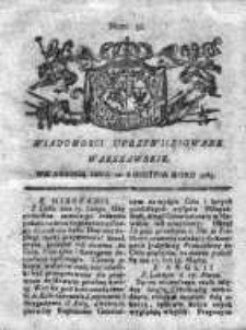 Wiadomości Uprzywilejowane Warszawskie 1763, Nr 32