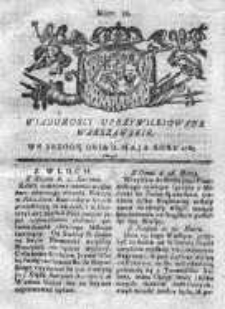Wiadomości Uprzywilejowane Warszawskie 1763, Nr 38