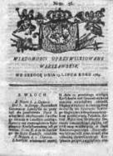 Wiadomości Uprzywilejowane Warszawskie 1763, Nr 56