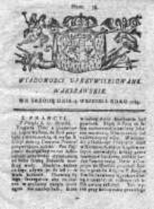 Wiadomości Uprzywilejowane Warszawskie 1763, Nr 78