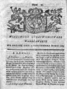 Wiadomości Uprzywilejowane Warszawskie 1763, Nr 82