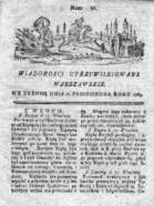 Wiadomości Uprzywilejowane Warszawskie 1763, Nr 86