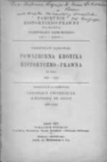 Powszechna kronika historyczno-prawna za lata 1920-1925.