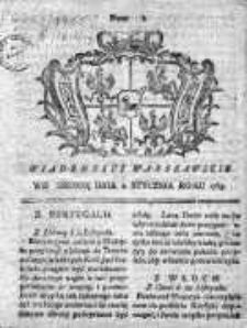 Wiadomości Warszawskie 1765, Nr 1