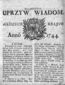 Uprzywilejowane Wiadomości z Cudzych Krajów 1744, Nr 417
