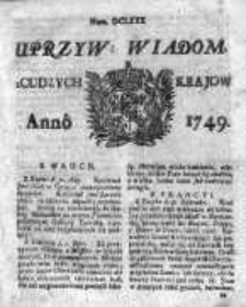 Uprzywilejowane Wiadomości z Cudzych Krajów 1749, Nr 680