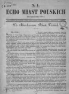 Echo Miast Polskich: pismo niepriodyczne, 1843, Nr 1