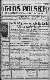 Głos Polski : dziennik polityczny, społeczny i literacki 25 luty 1927 nr 55