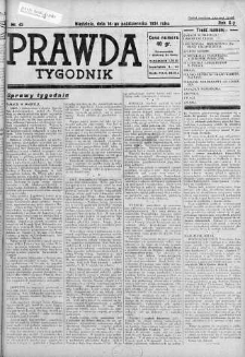 Tygodnik Prawda 14 październik 1934 nr 42