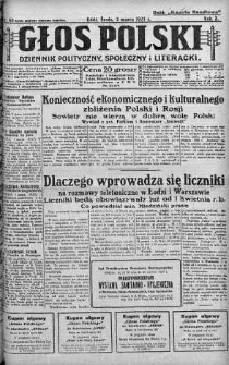 Głos Polski : dziennik polityczny, społeczny i literacki 2 marzec 1927 nr 60