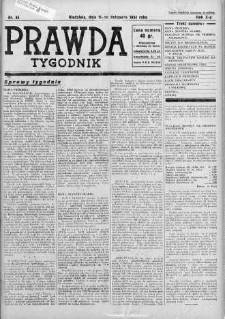 Tygodnik Prawda 11 listopad 1934 nr 46