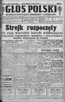 Głos Polski : dziennik polityczny, społeczny i literacki 8 marzec 1927 nr 66