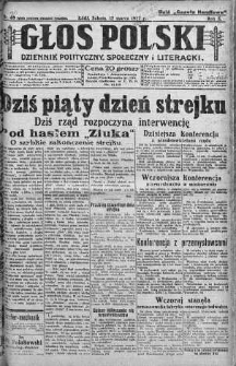 Głos Polski : dziennik polityczny, społeczny i literacki 12 marzec 1927 nr 70
