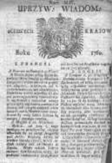 Uprzywilejowane Wiadomości z Cudzych Krajów 1760, Nr 44