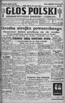 Głos Polski : dziennik polityczny, społeczny i literacki 15 marzec 1927 nr 73