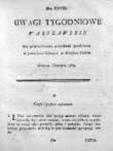 Uwagi Tygodniowe Warszawskie 1768/69, Nr 28