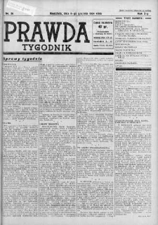 Tygodnik Prawda 9 grudzień 1934 nr 50