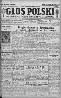 Głos Polski : dziennik polityczny, społeczny i literacki 24 marzec 1927 nr 82