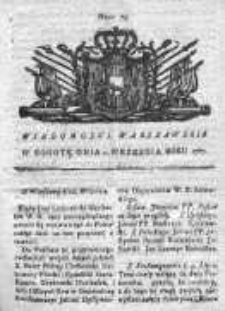 Wiadomości Warszawskie 1767, Nr 73