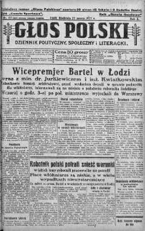Głos Polski : dziennik polityczny, społeczny i literacki 27 marzec 1927 nr 85