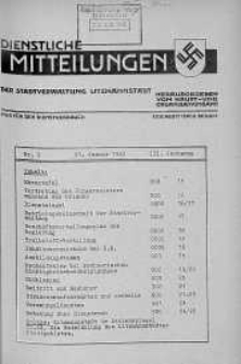 Dienstliche Mitteilungen die Stadtverwaltung Litzmannstadt 21 styczeń 1942 nr 2