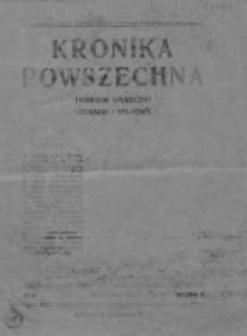 Kronika Powszechna.Tygodnik społeczny literacki i naukowy, 1911, R.2, Nr 5