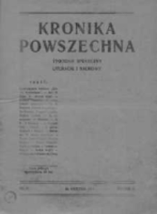 Kronika Powszechna.Tygodnik społeczny literacki i naukowy, 1911, R.2, Nr 18