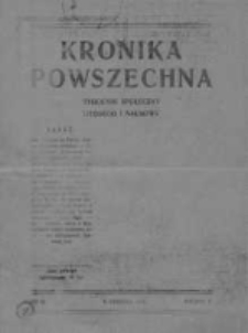 Kronika Powszechna.Tygodnik społeczny literacki i naukowy, 1911, R.2, Nr 23