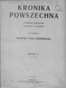 Kronika Powszechna.Tygodnik społeczny literacki i naukowy, 1911, R.2, Nr 27