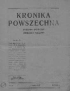 Kronika Powszechna.Tygodnik społeczny literacki i naukowy, 1911, R.2, Nr 28