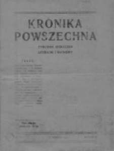 Kronika Powszechna.Tygodnik społeczny literacki i naukowy, 1911, R.2, Nr 33
