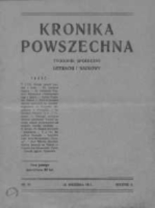 Kronika Powszechna.Tygodnik społeczny literacki i naukowy, 1911, R.2, Nr 38