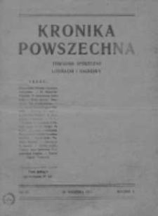 Kronika Powszechna.Tygodnik społeczny literacki i naukowy, 1911, R.2, Nr 39