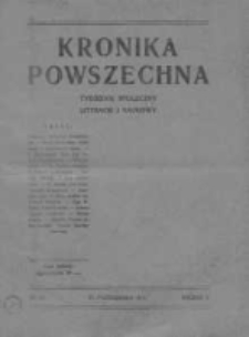 Kronika Powszechna.Tygodnik społeczny literacki i naukowy, 1911, R.2, Nr 43