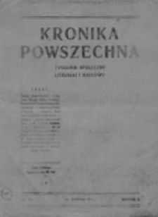 Kronika Powszechna.Tygodnik społeczny literacki i naukowy, 1911, R.2, Nr 53