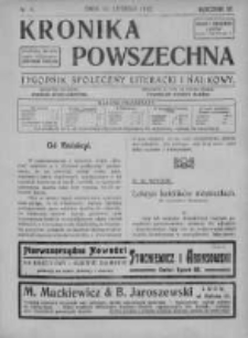 Kronika Powszechna. Tygodnik społeczny literacki i naukowy, 1912, I, T.3, Nr 6