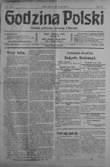 Godzina Polski : dziennik polityczny, społeczny i literacki 28 lipiec 1917 nr 204