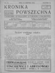 Kronika Powszechna. Tygodnik społeczny literacki i naukowy, 1912, II, T.3, Nr 32