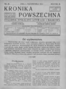 Kronika Powszechna. Tygodnik społeczny literacki i naukowy, 1912, II, T.3, Nr 40