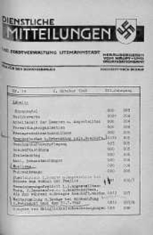 Dienstliche Mitteilungen die Stadtverwaltung Litzmannstadt 2 październik 1942 nr 19