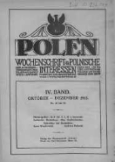 Polen. Wochenschrift für polnische Interessen. 1915, Jg. 1, Bd. IV, Nr 40