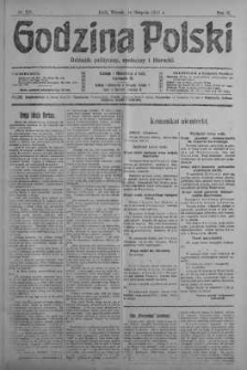 Godzina Polski : dziennik polityczny, społeczny i literacki 14 sierpień 1917 nr 221