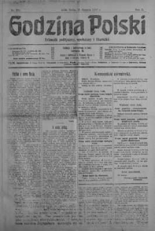 Godzina Polski : dziennik polityczny, społeczny i literacki 15 sierpień 1917 nr 222