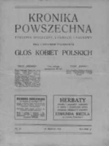Kronika Powszechna. Tygodnik społeczny literacki i naukowy, 1914, R.5, Nr 11