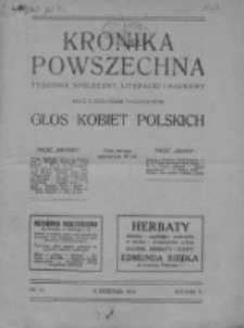 Kronika Powszechna. Tygodnik społeczny literacki i naukowy, 1914, R.5, Nr 14